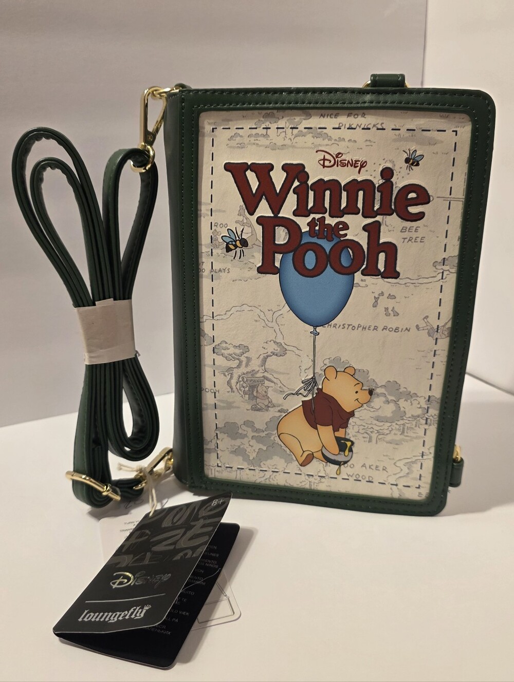 Loungefly Disney Winnie the Pooh Classic Book Convertible Crossbody Purse